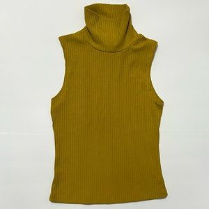 F21 Sleeveless Knit High Neck